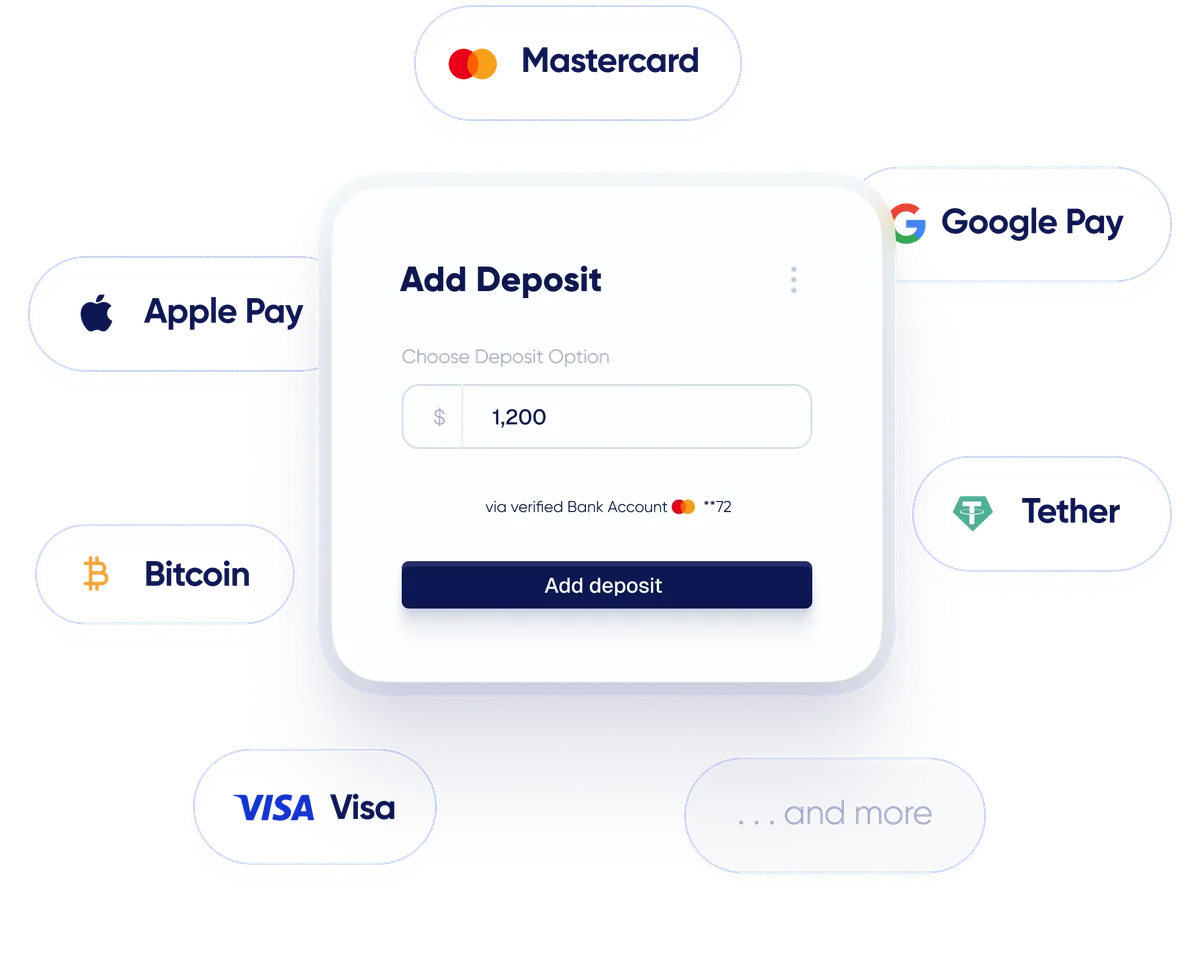 HeroFX deposit options &mdash; crypto, Apple Pay, Google Pay, cards