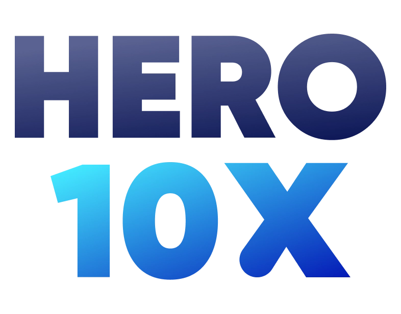 Hero10X logo vertical